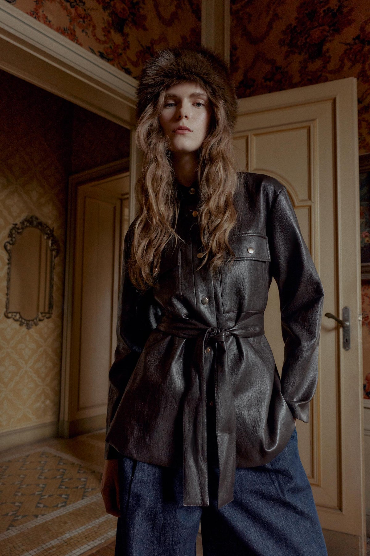Kunstlederjacke mit