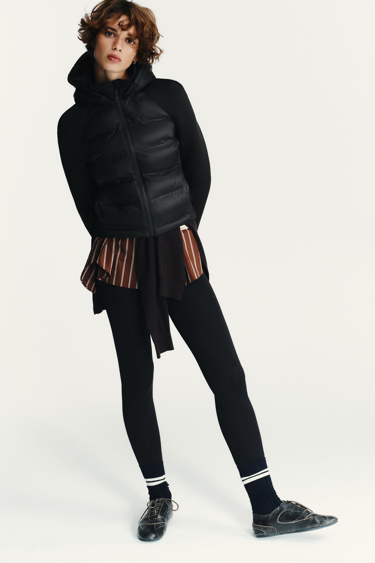 Gesteppte Jacke mit abnehmbarer Kapuze
