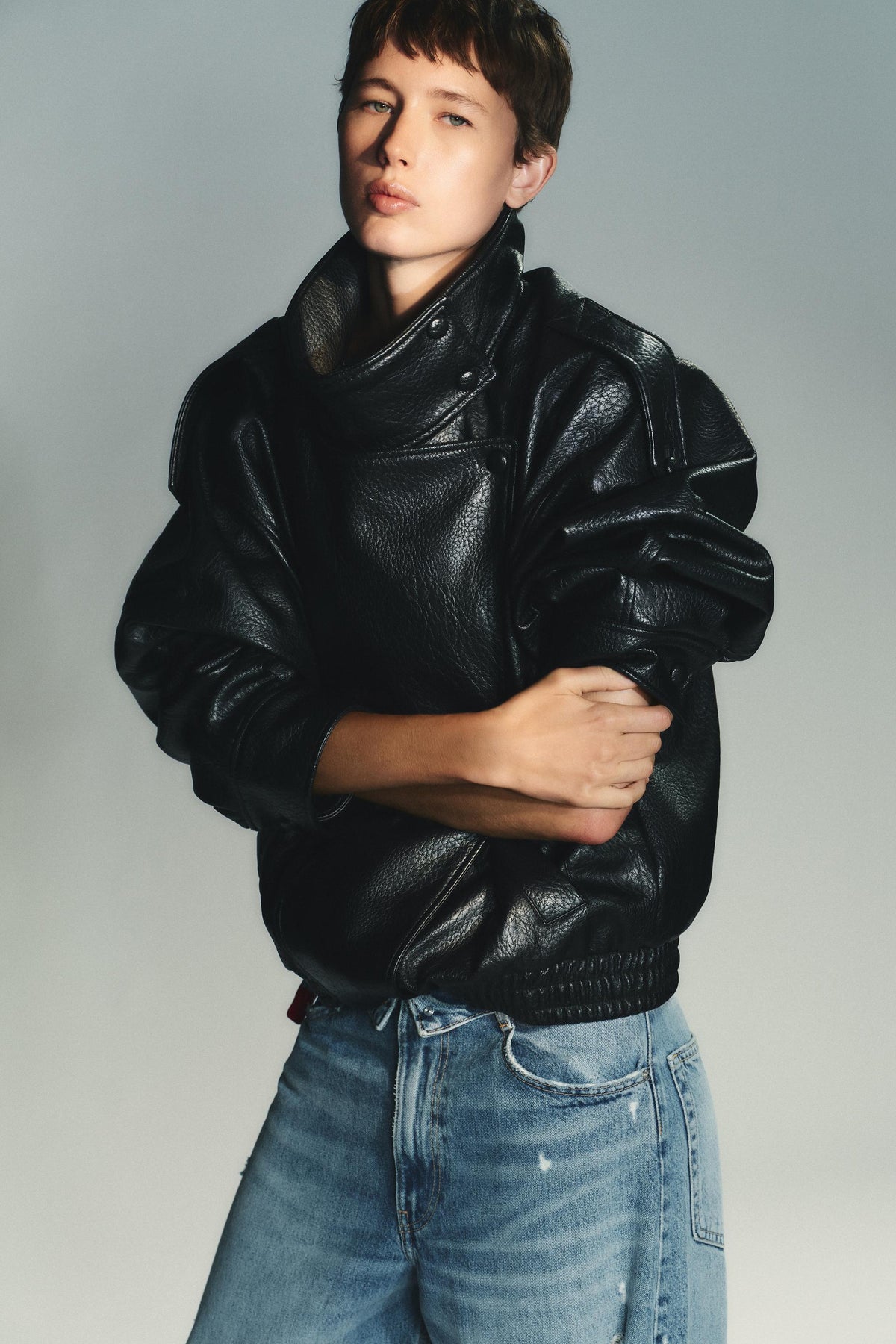 Kunstlederjacke