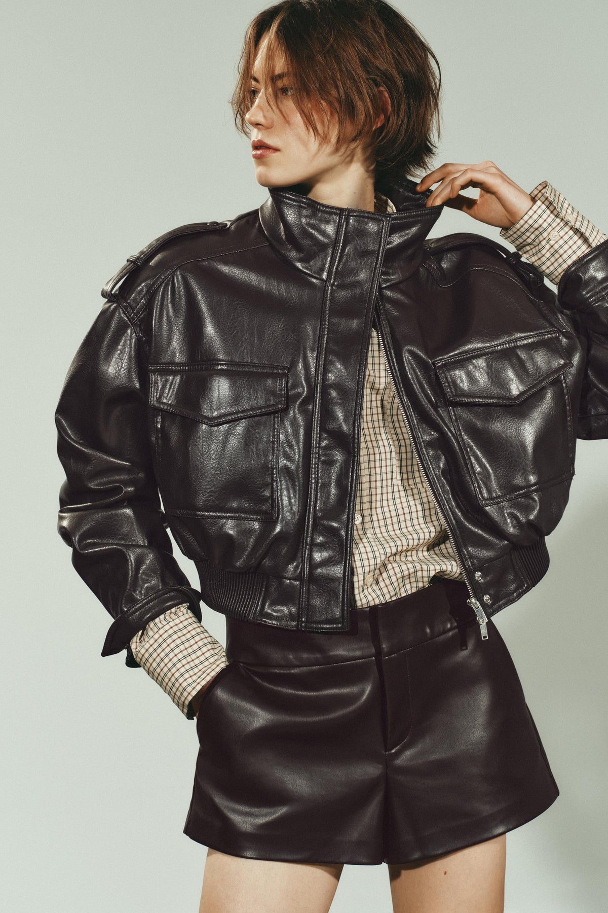 Kunstlederjacke