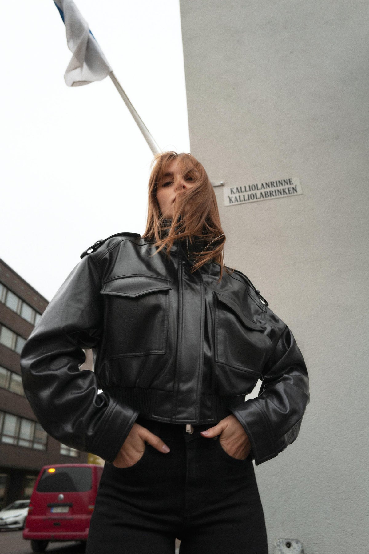 Kunstlederjacke mit