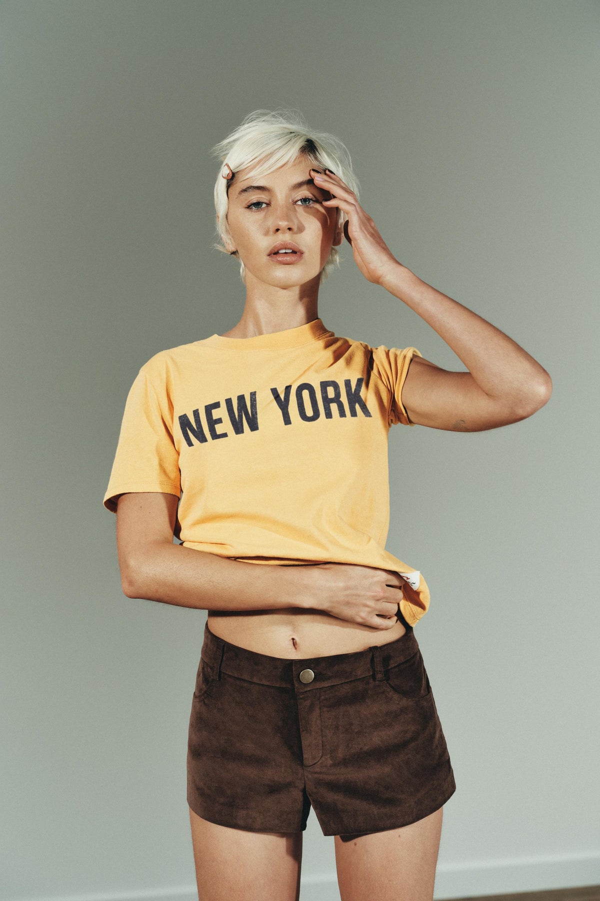SUEDE MINI SHORTS