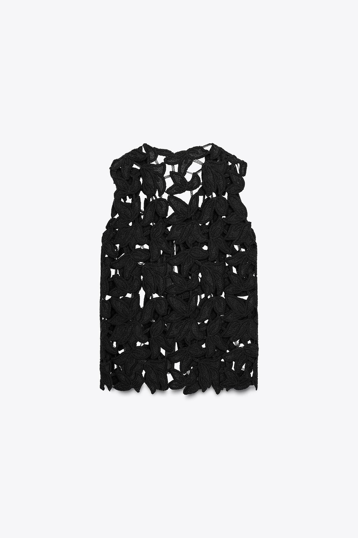 ZW COLLECTION CROCHET WAISTCOAT - Image 2
