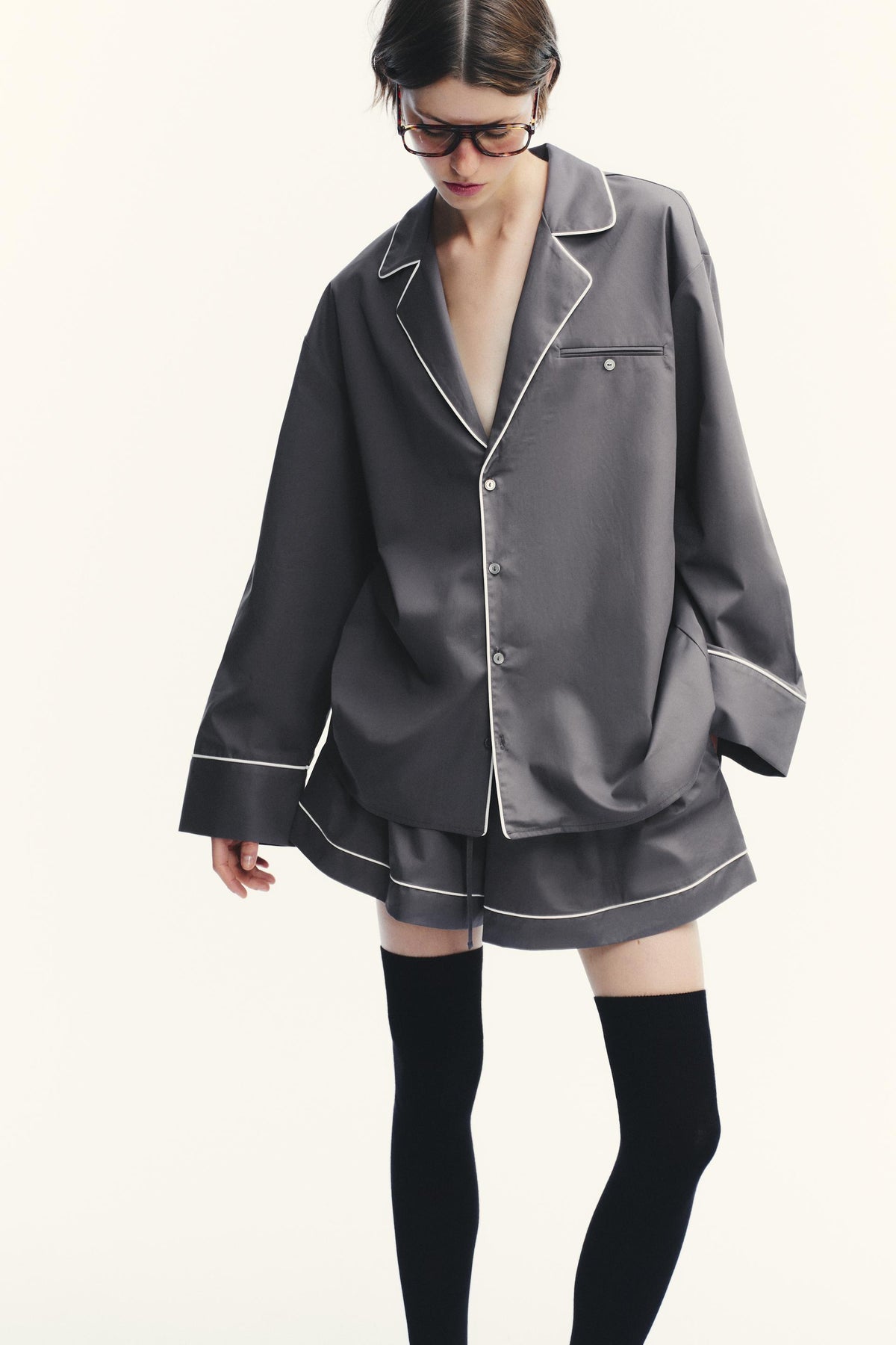 PIPED TRIM SHIRT
