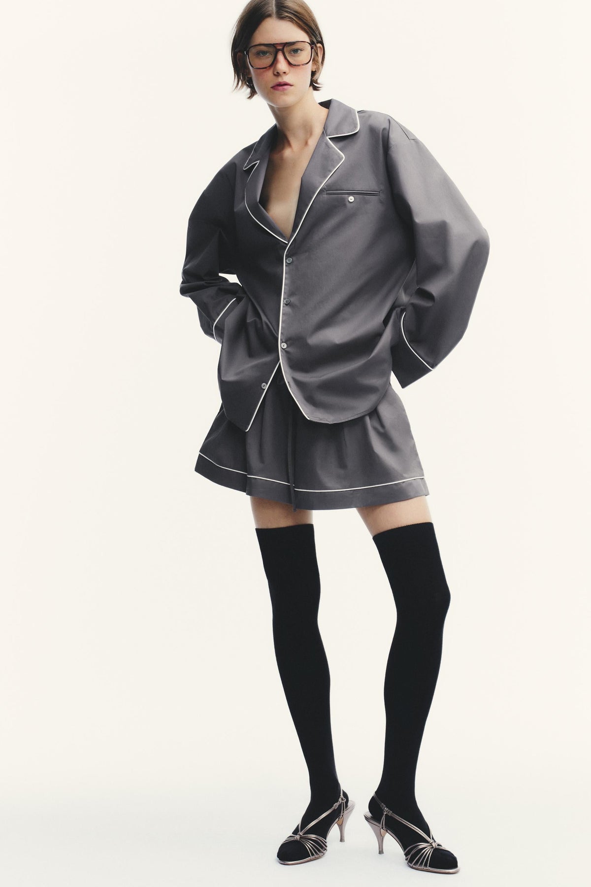 PIPED TRIM SHIRT