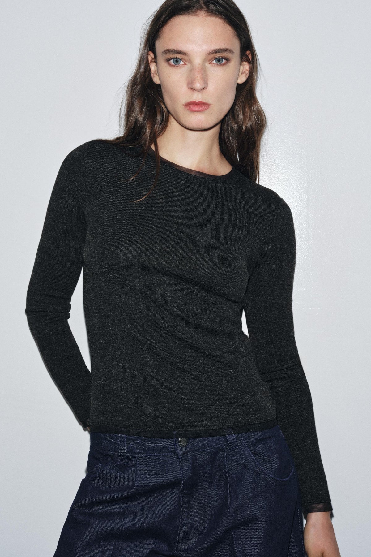 Tulle-Trimmed T-Shirt