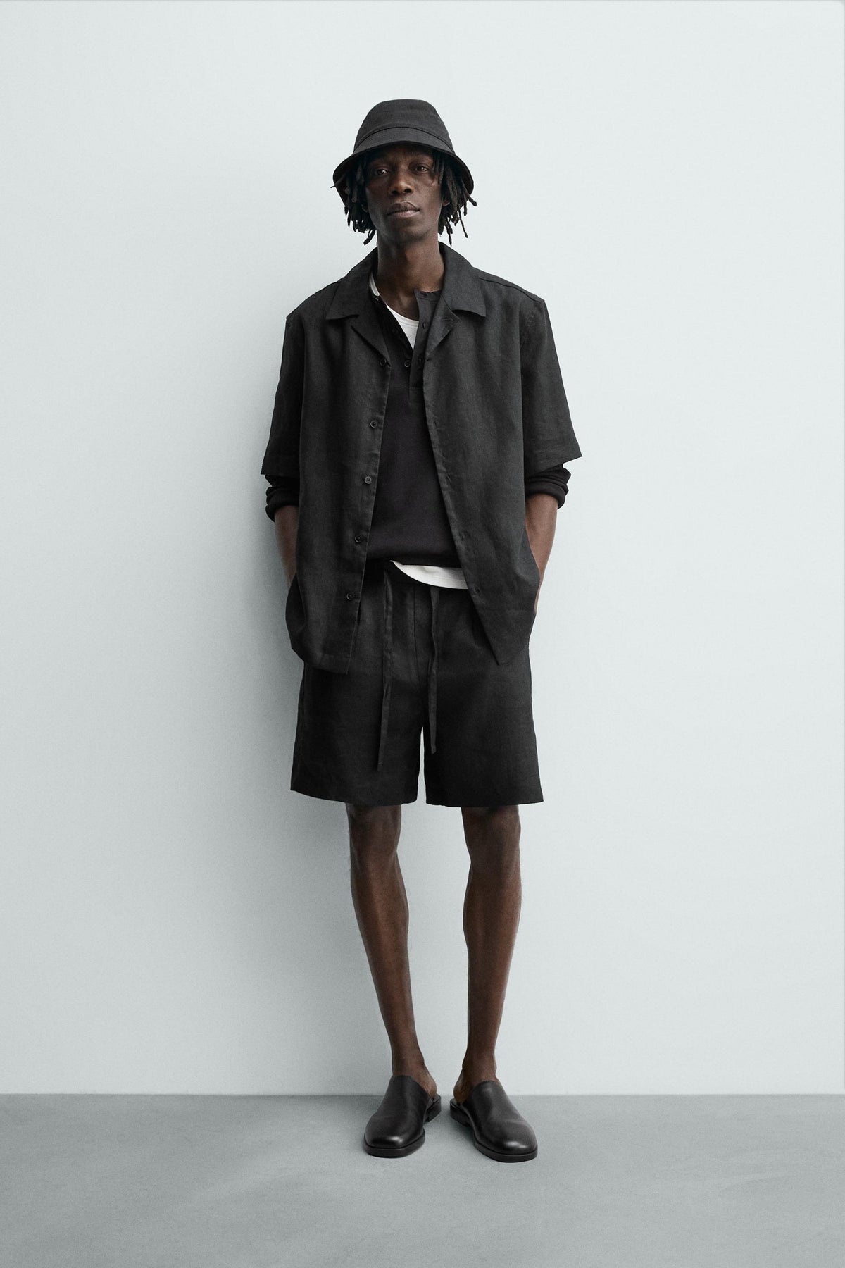 Leinen-Shorts (lässig geschnitten)