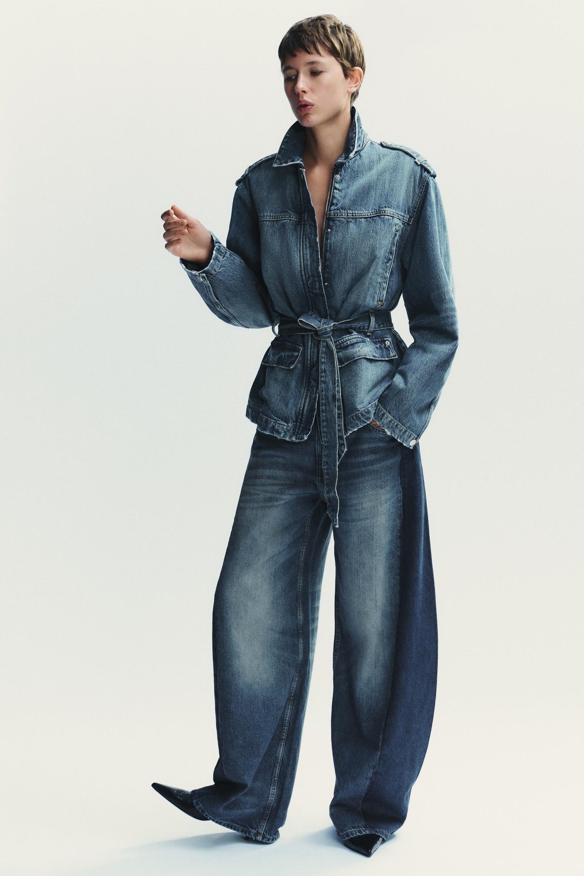 LANGE JEANSJACKE