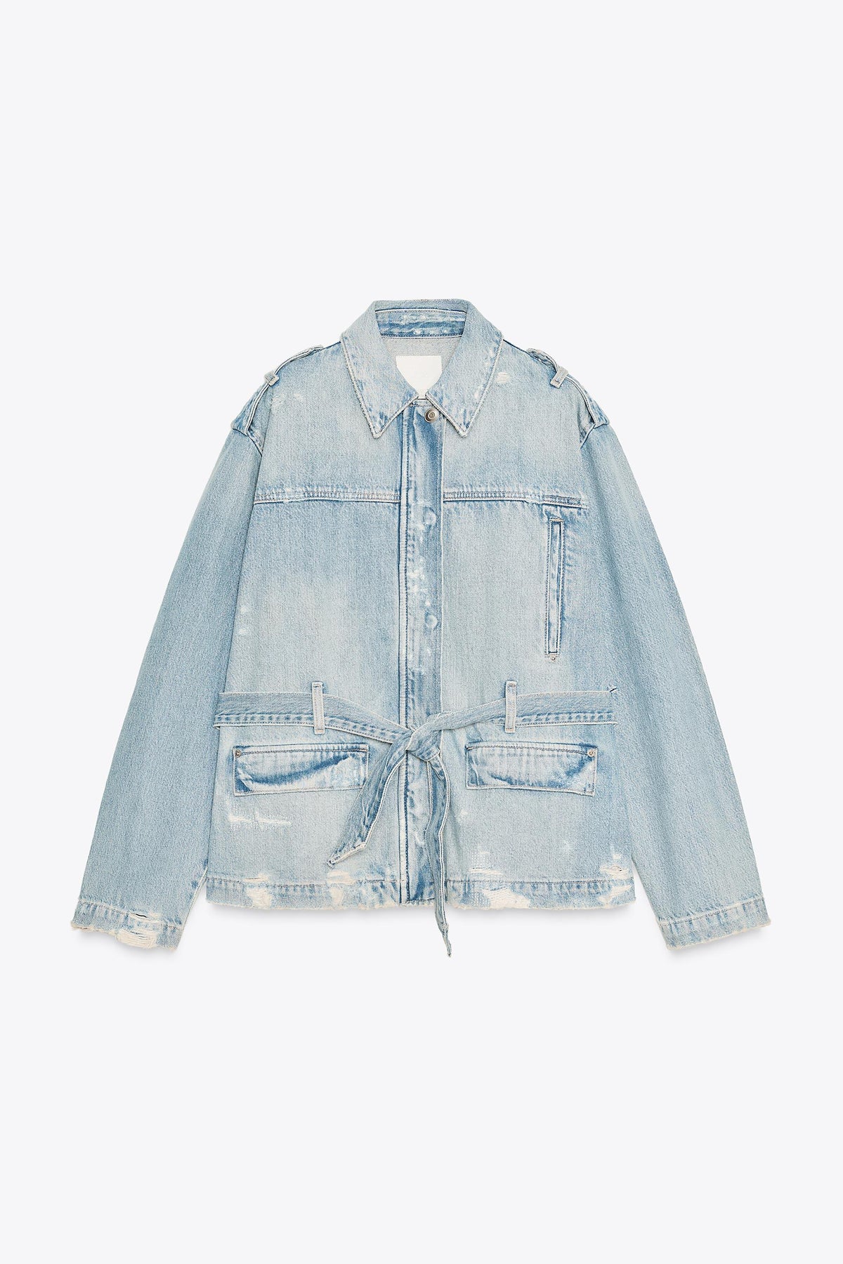 Jeansjacke mit Gürtel