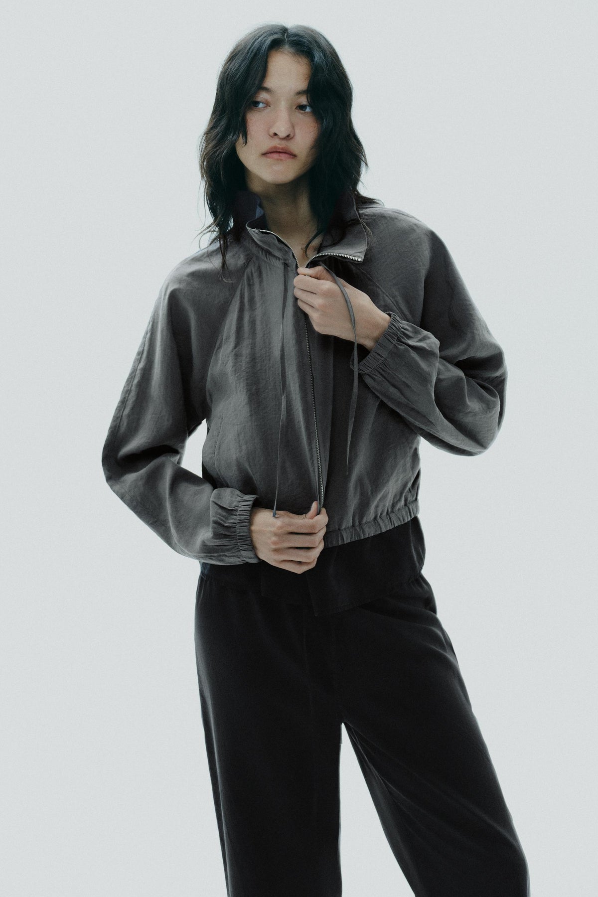 Sweatshirtjacke mit Fleecefutter