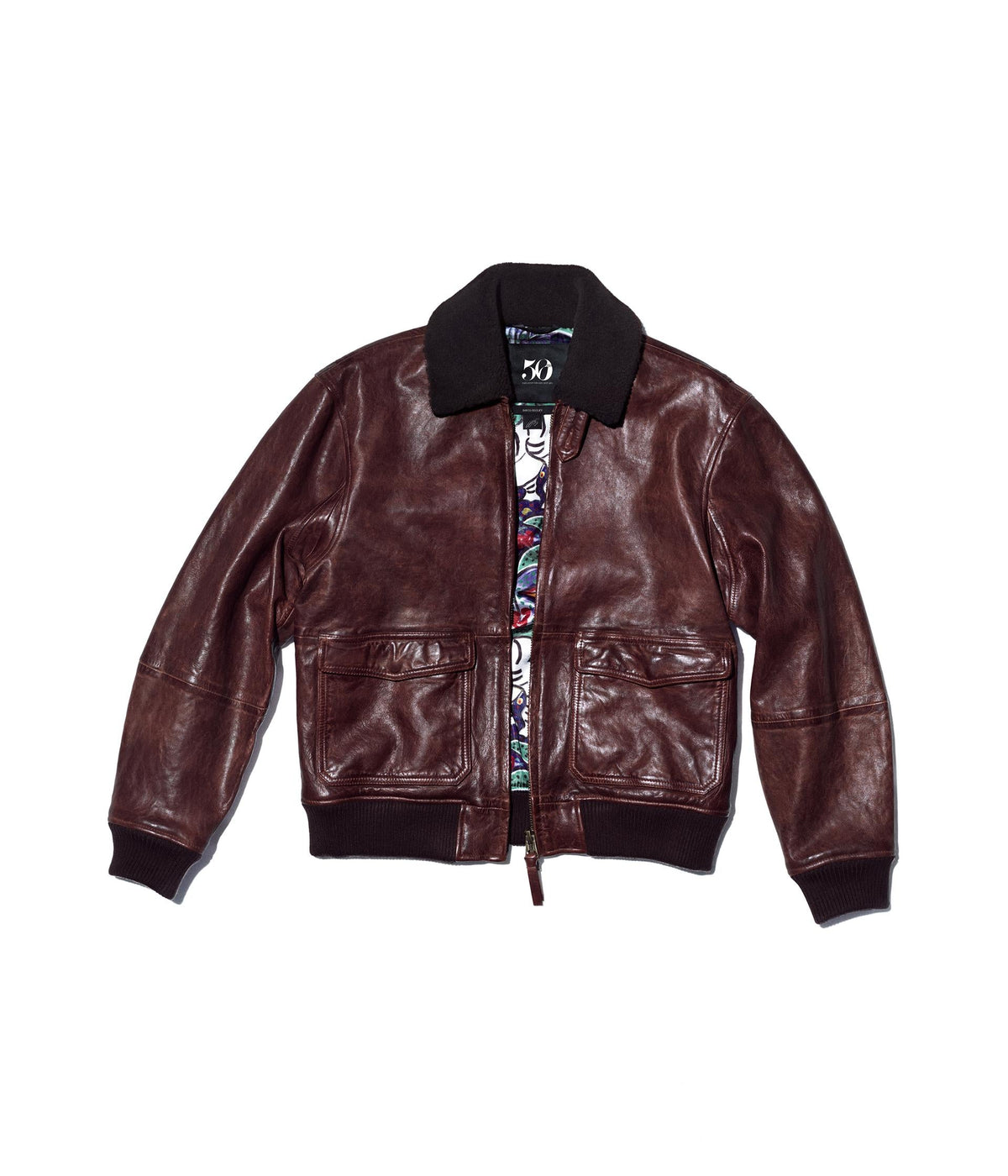 LEDER-FLUGJACKE