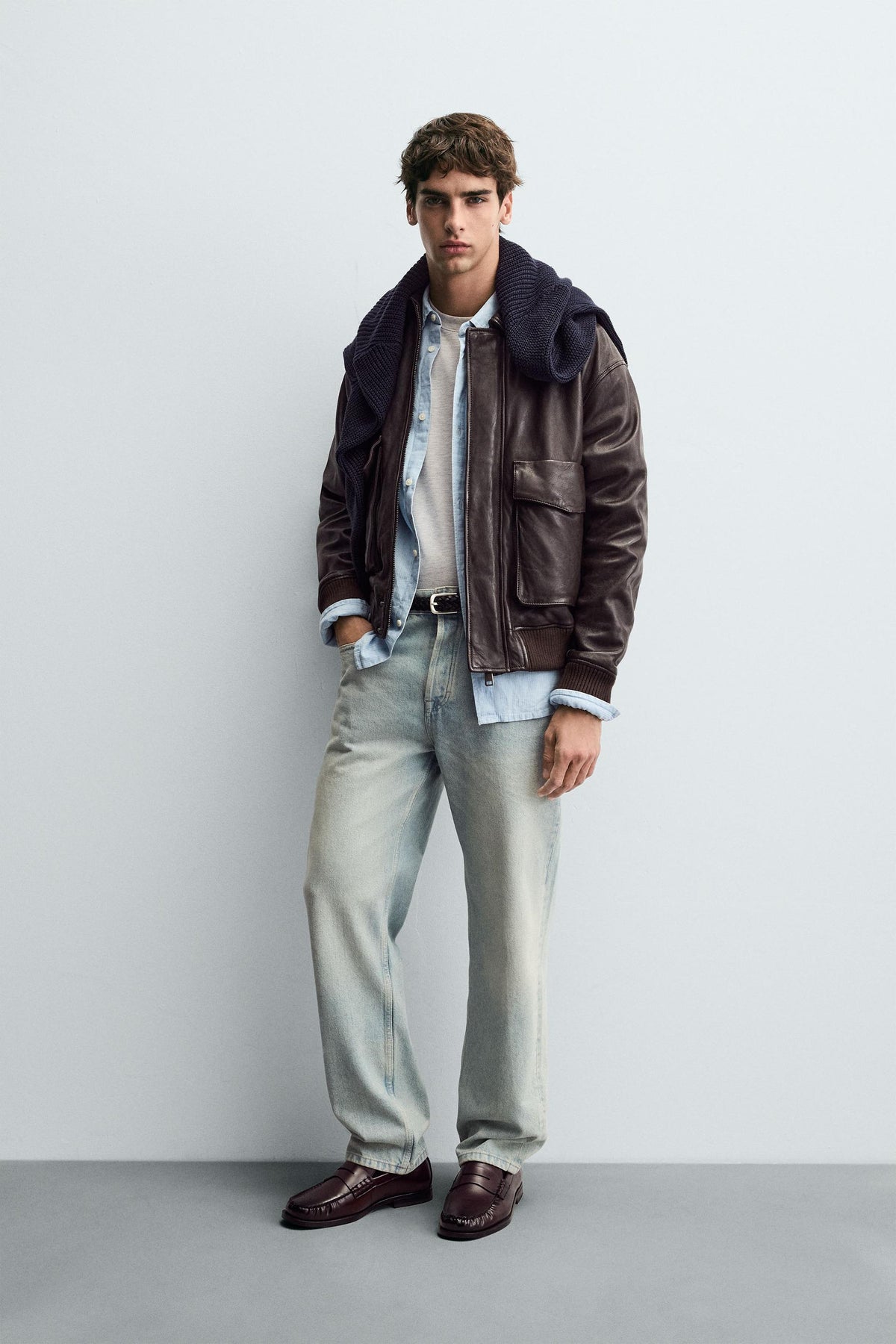 Lederjacke mit Taschen