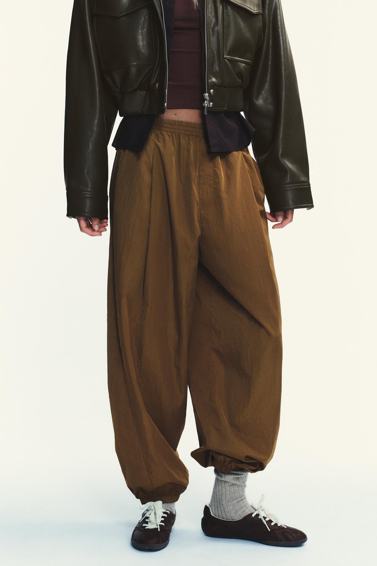 Balloon Trousers with Cuffs
