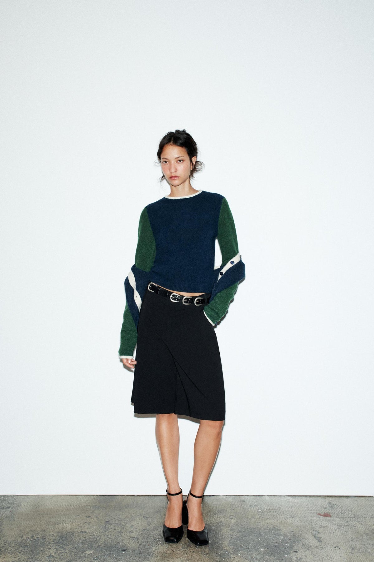 Colour Block Knit Jumper