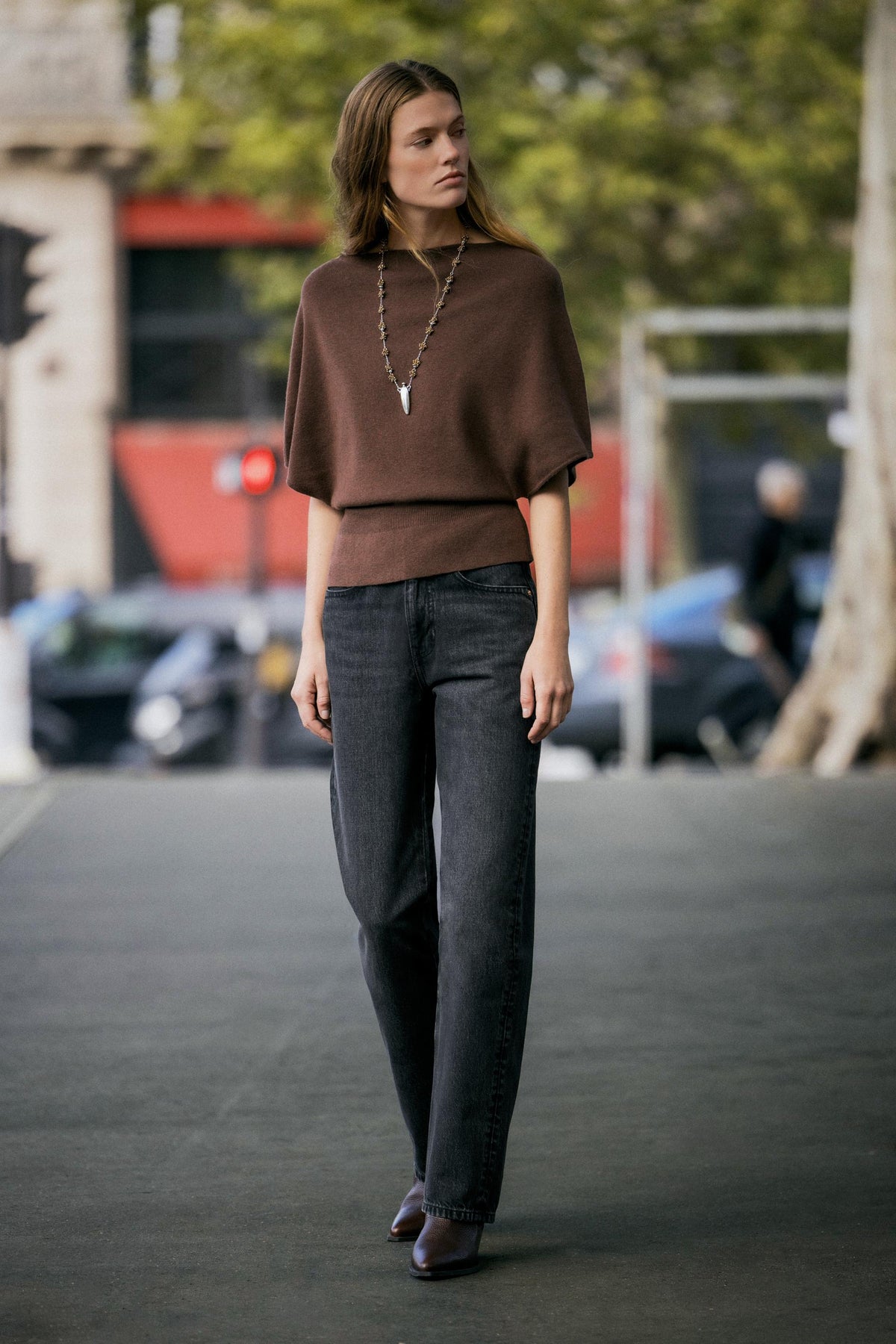 Knit Cape with Belt