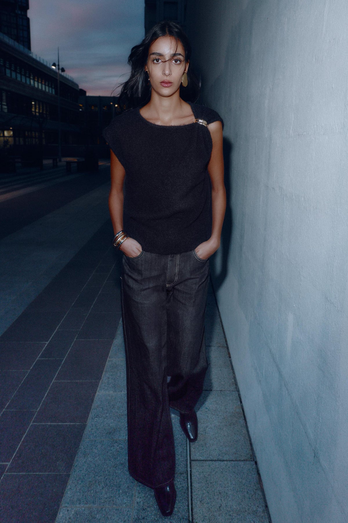 Ärmelloser Strickpullover