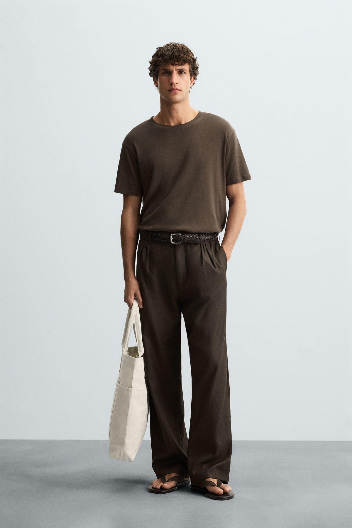 TEXTURED COTTON T-SHIRT - Image 1
