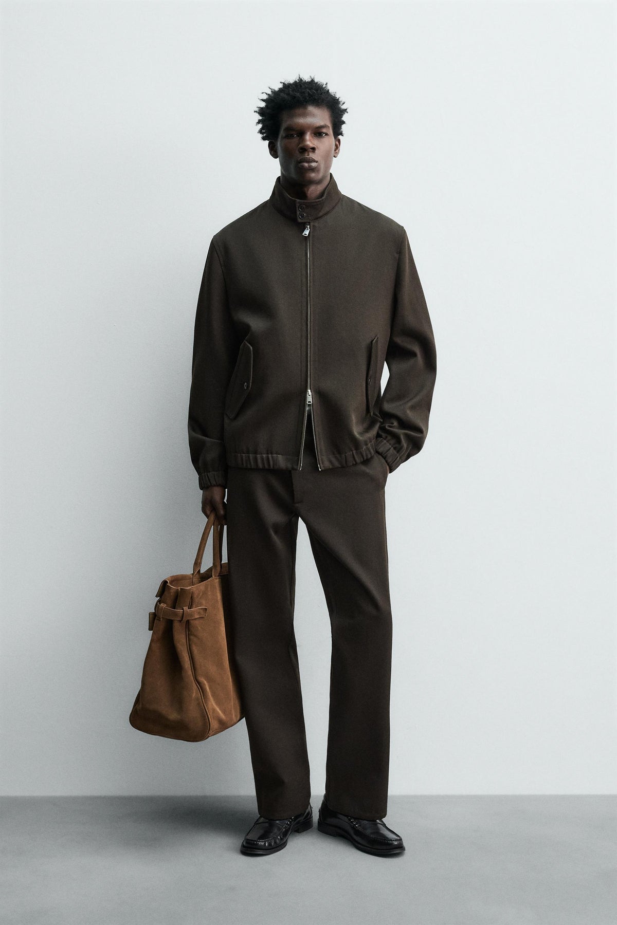 WOOL - COTTON TEXTURED JACKET - Image 1