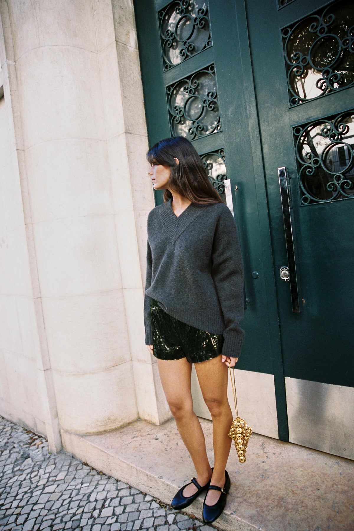 V-Neck Knit Jumper