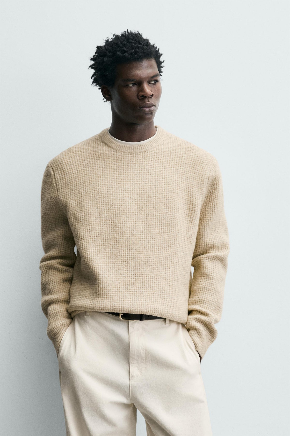 Waffelstrickpullover