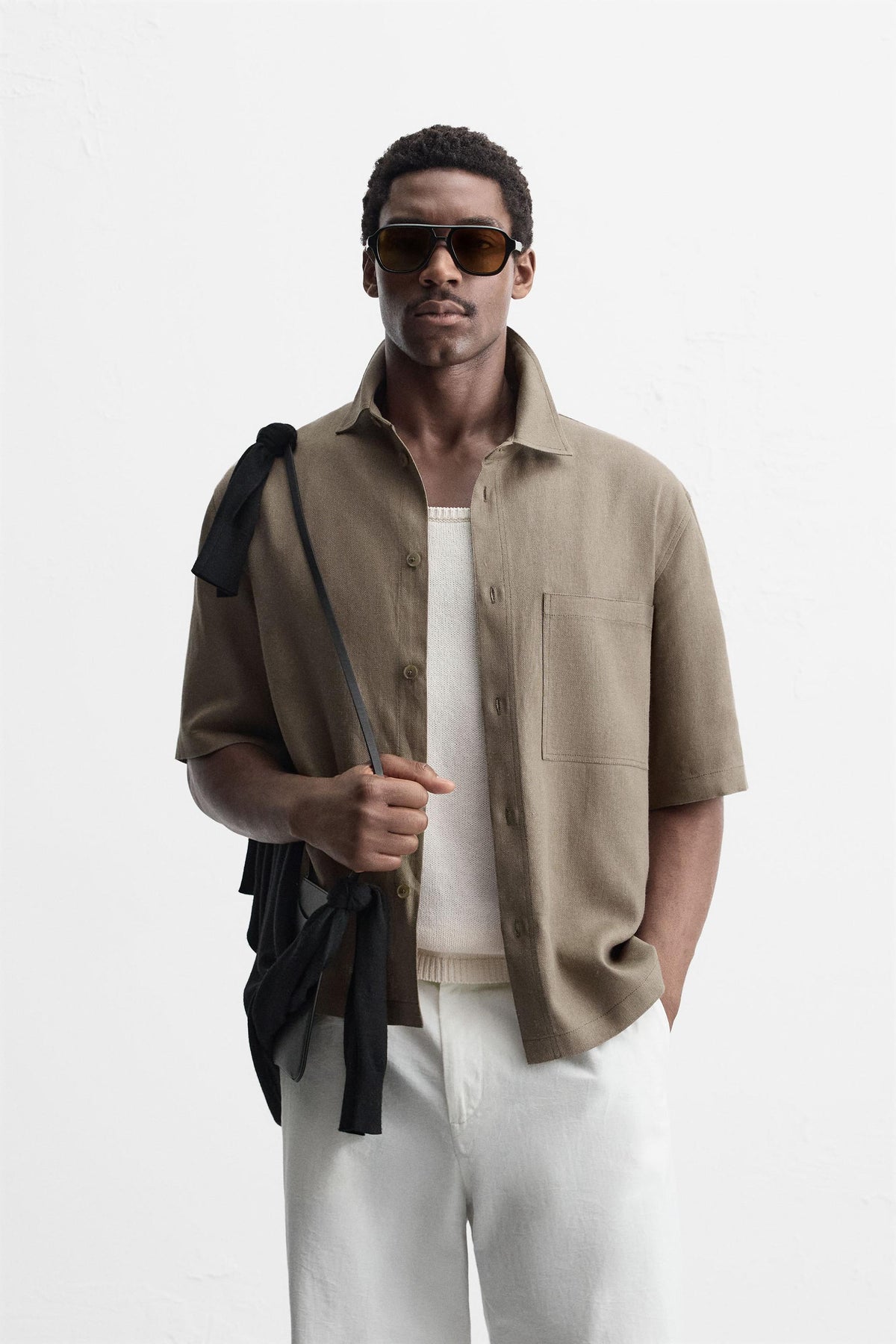 VISCOSE AND JUTE SHIRT - Image 2