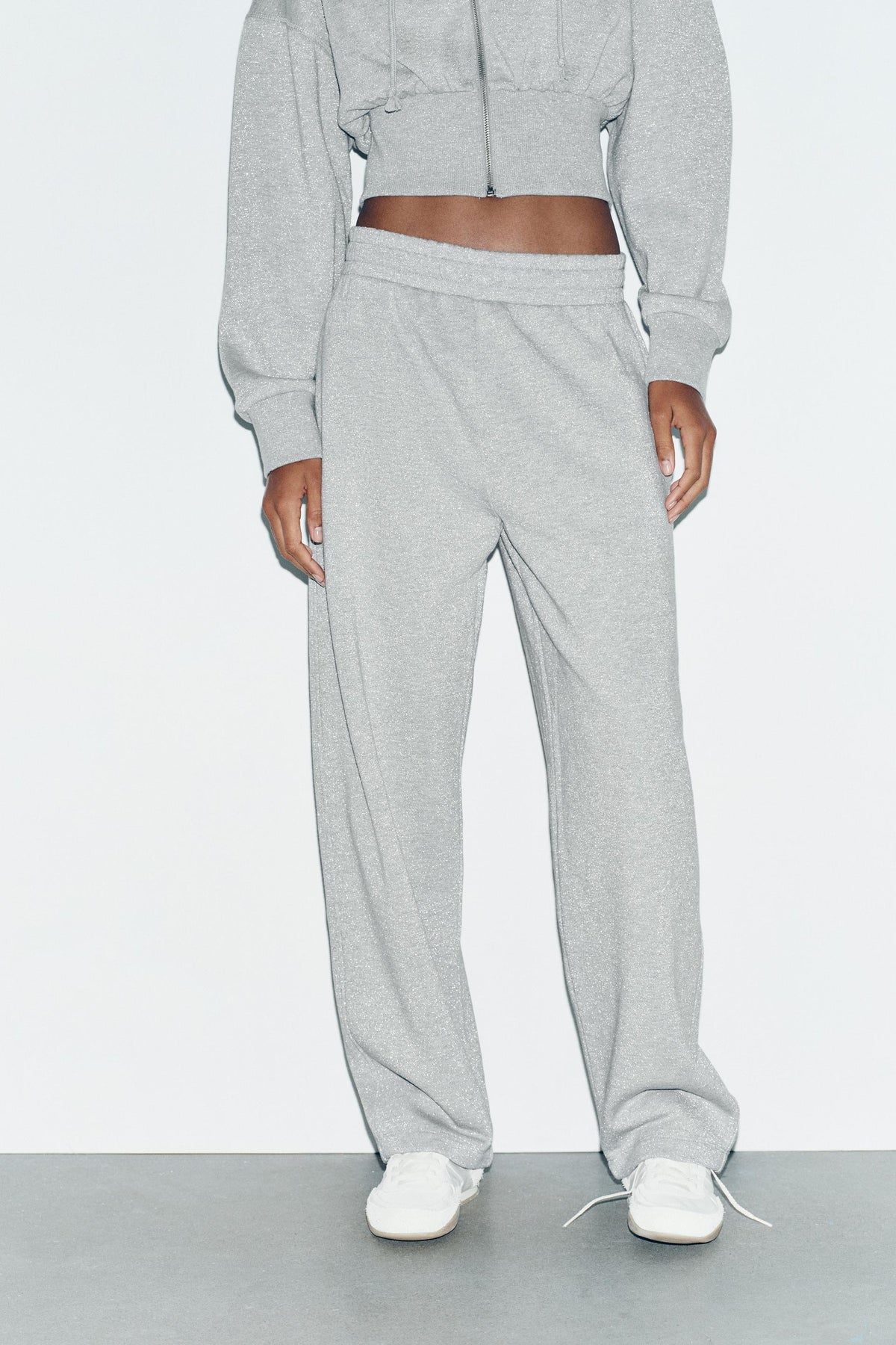 METALLIC THREAD TROUSERS