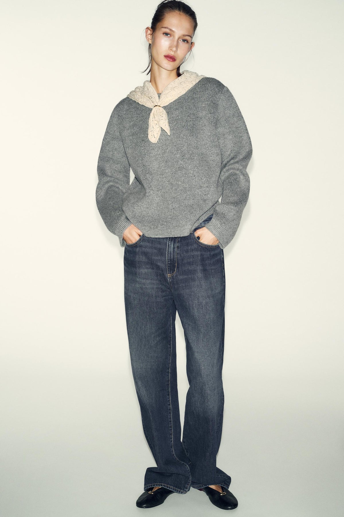 Contrast Handkerchief Jumper