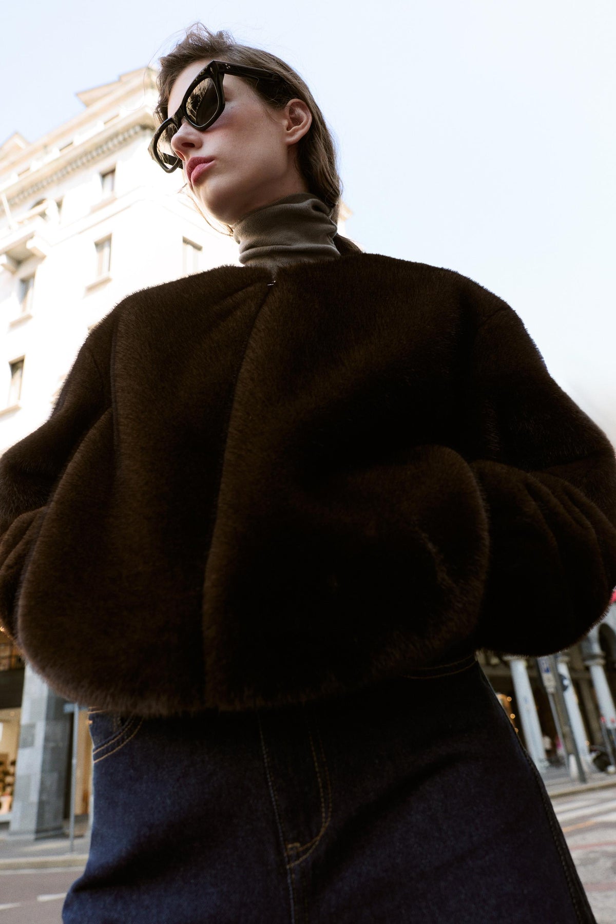 BOMBER AUS KUNSTPELZ