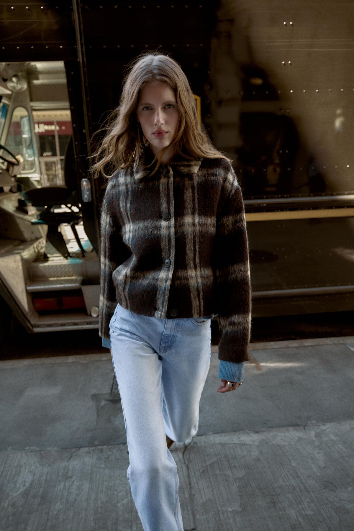 Karierte Jacke