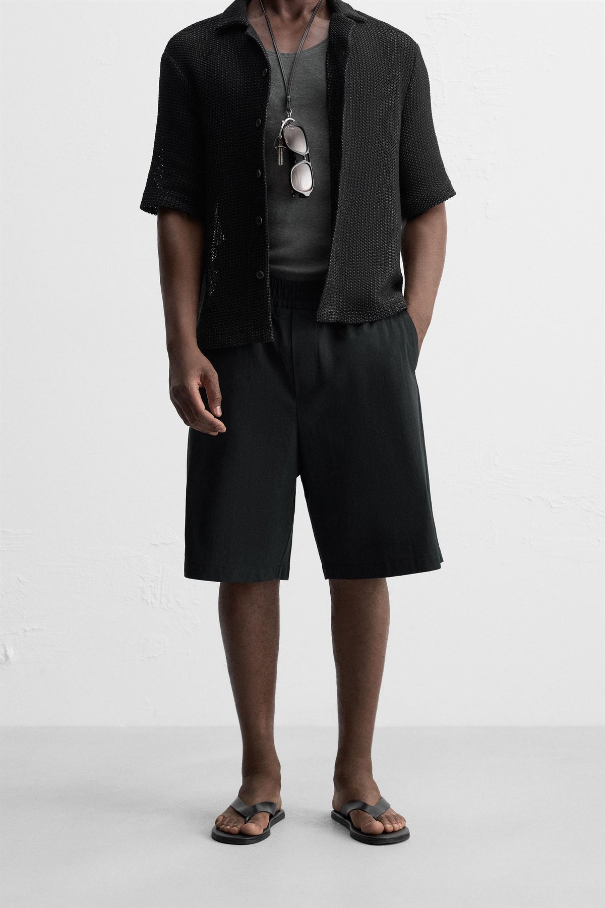 RELAXED FIT COTTON BERMUDA SHORTS - Image 2