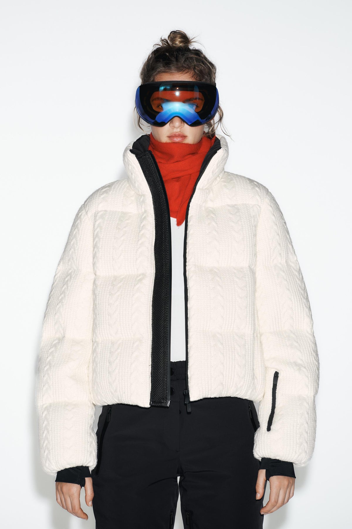 Steppjacke mit Reflektoren
