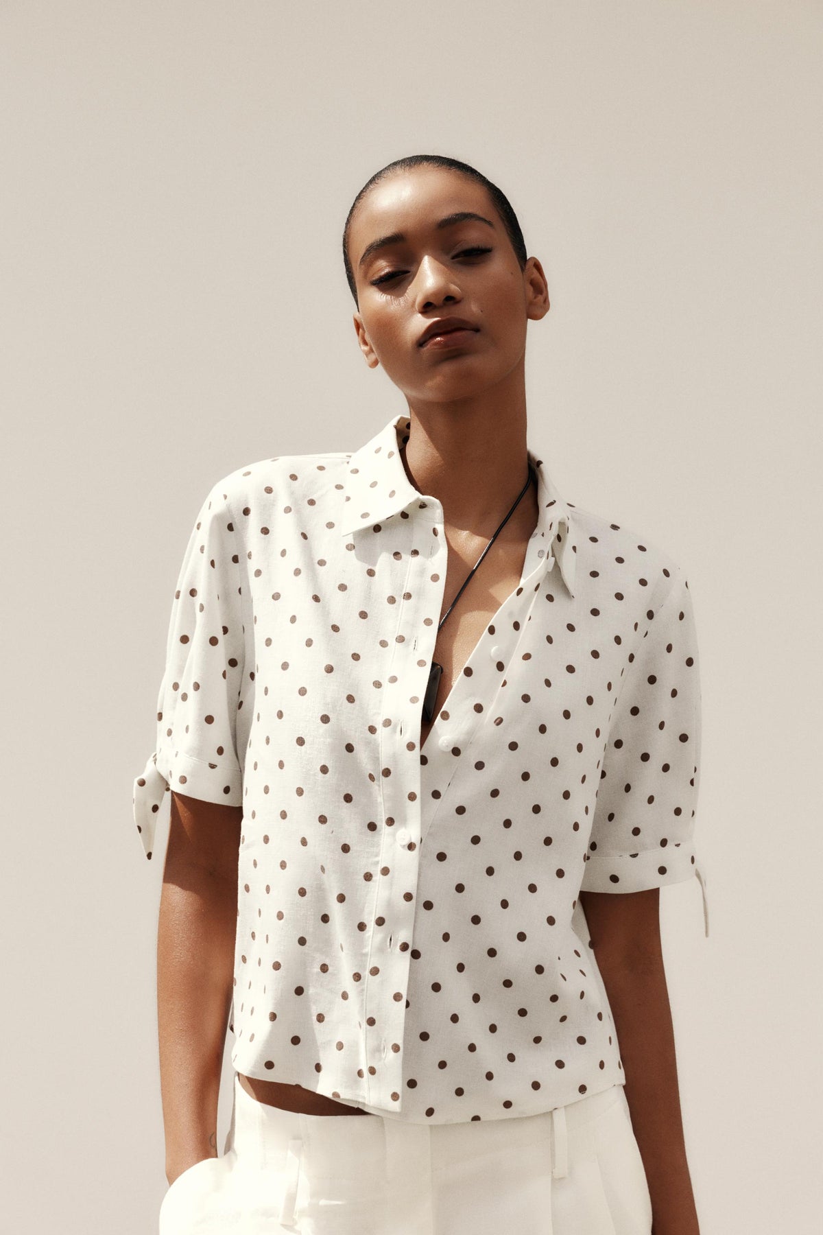 Tie Short Sleeve Shirt
