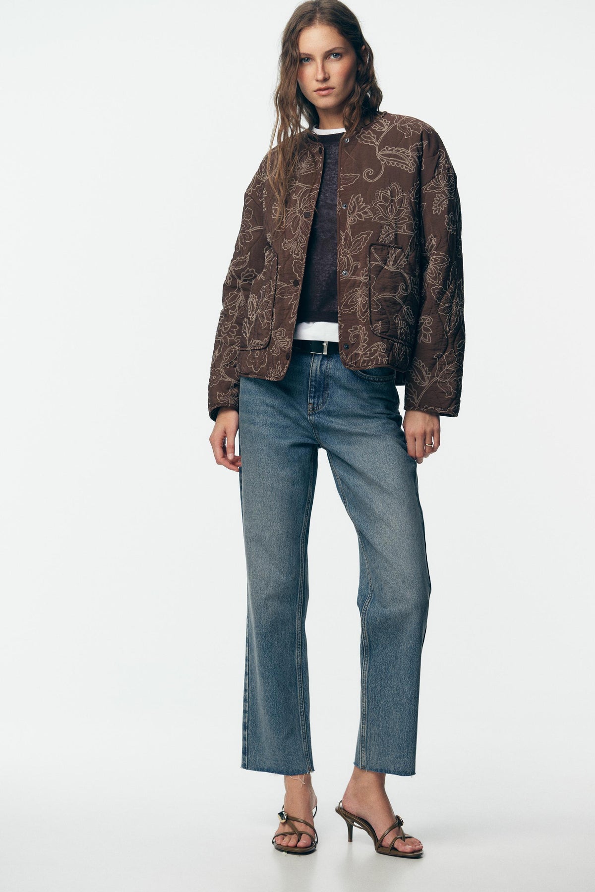 Bestickte Steppjacke