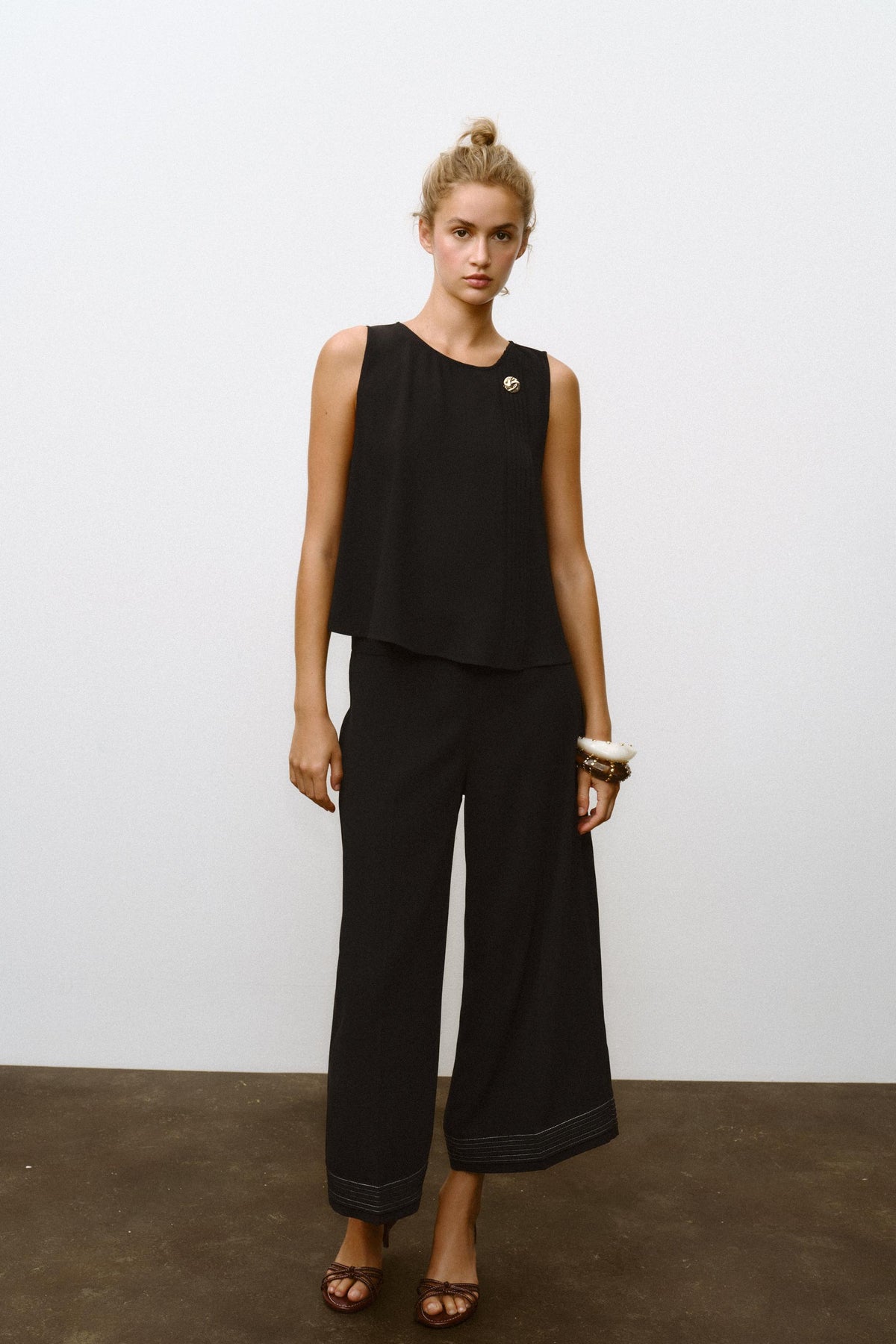 Plissierte Culotte-Hosen