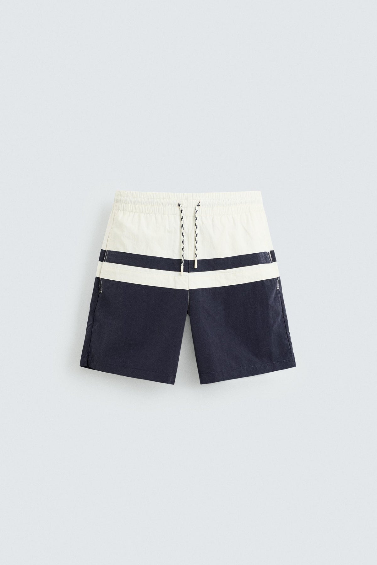 COLOUR BLOCK LONG SWIMMING TRUNKS - Image 1