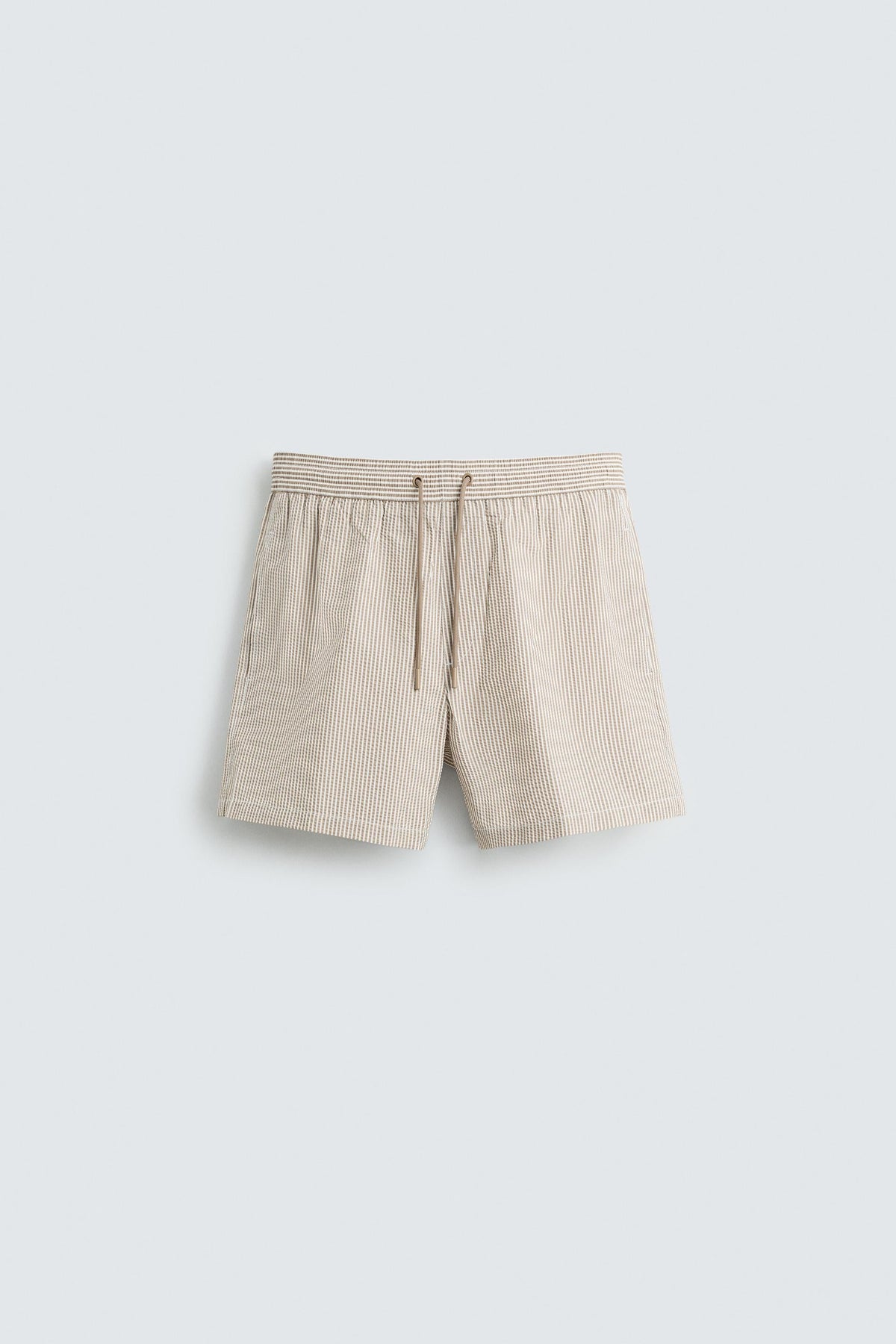 SEERSUCKER MID-LENGTH SWIMMING TRUNKS - Image 1