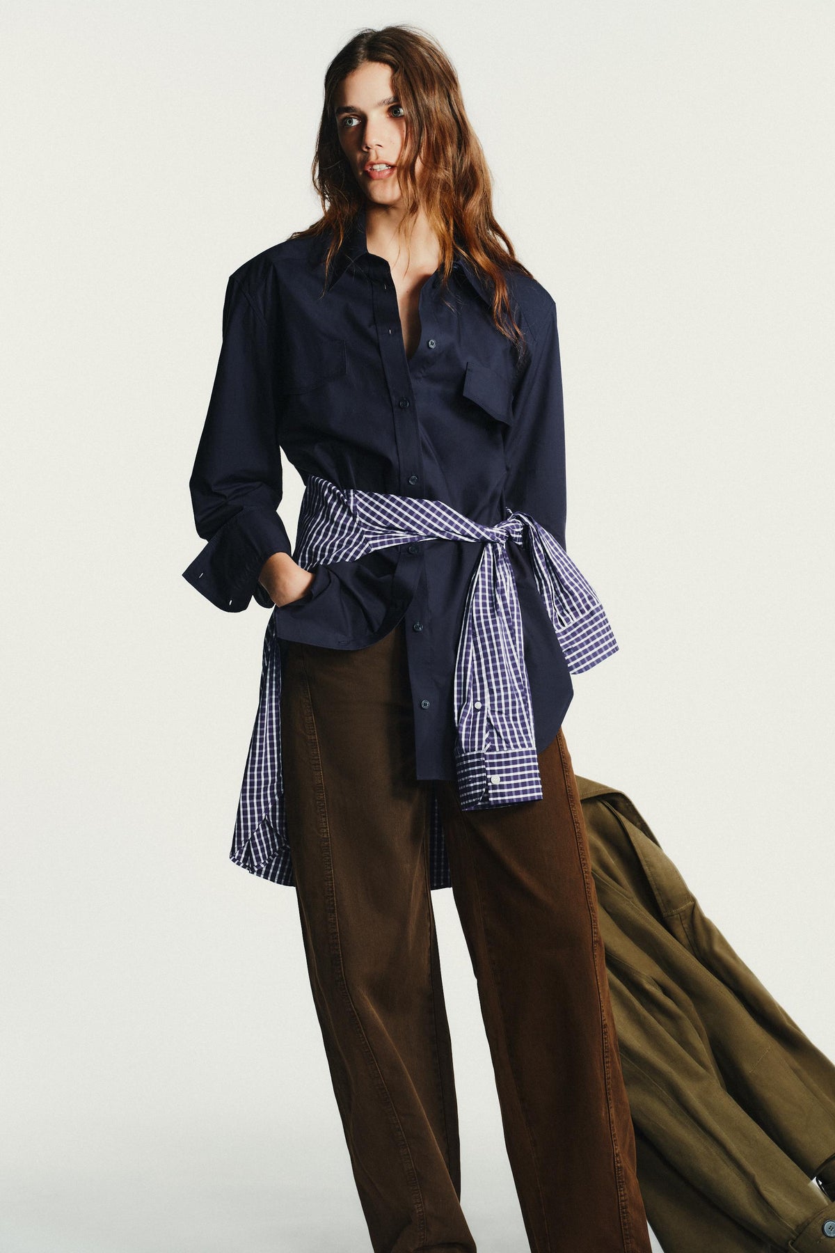 Poplin Shirt with Pads