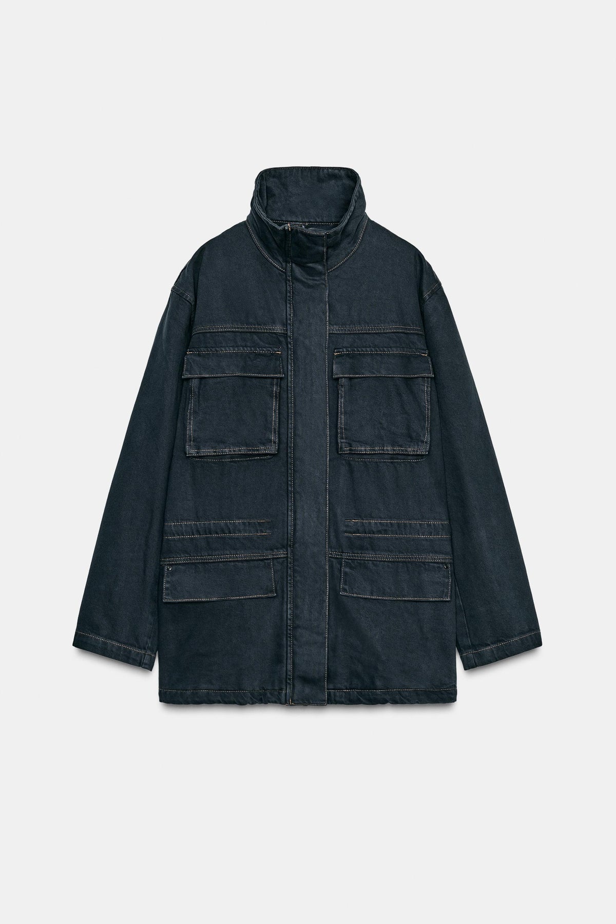 Ziernähte Taschenjacke