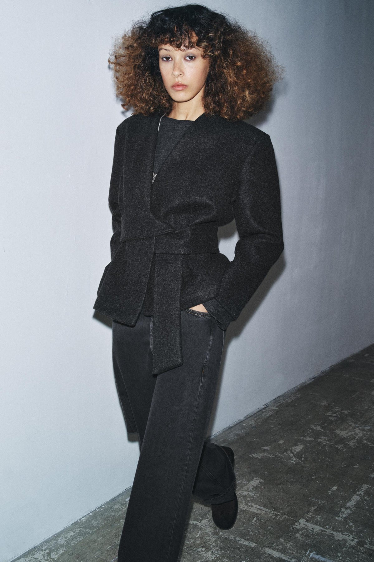 Gürteljacke aus weichem Material