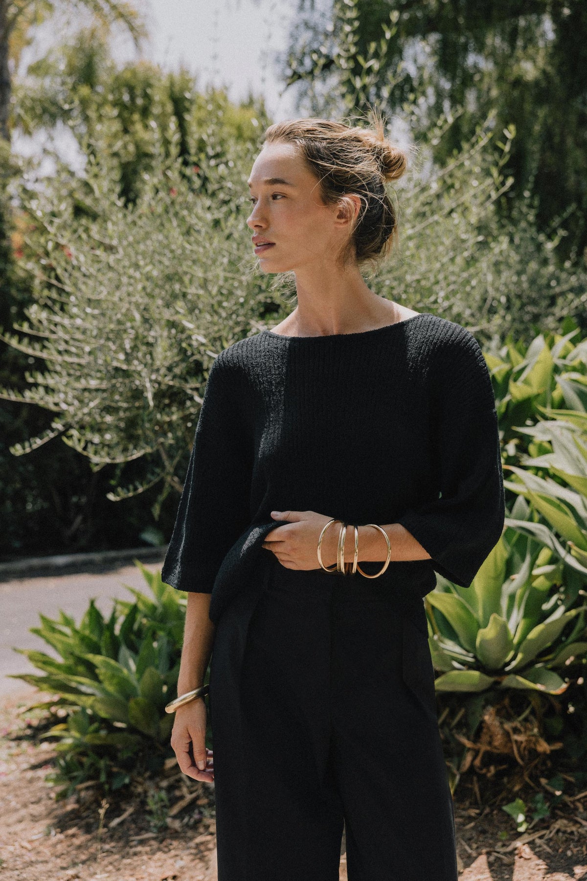 CUT KNIT CAPE JUMPER - Image 1