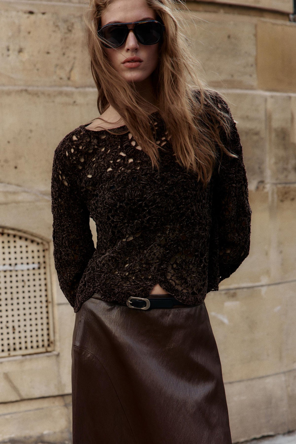 CROCHET LONG SLEEVE JUMPER - Image 2