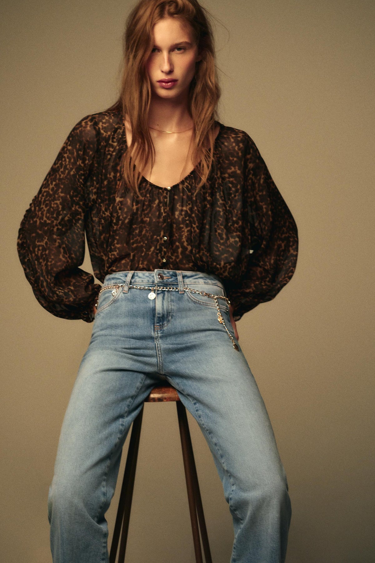 Animal Print Blouse