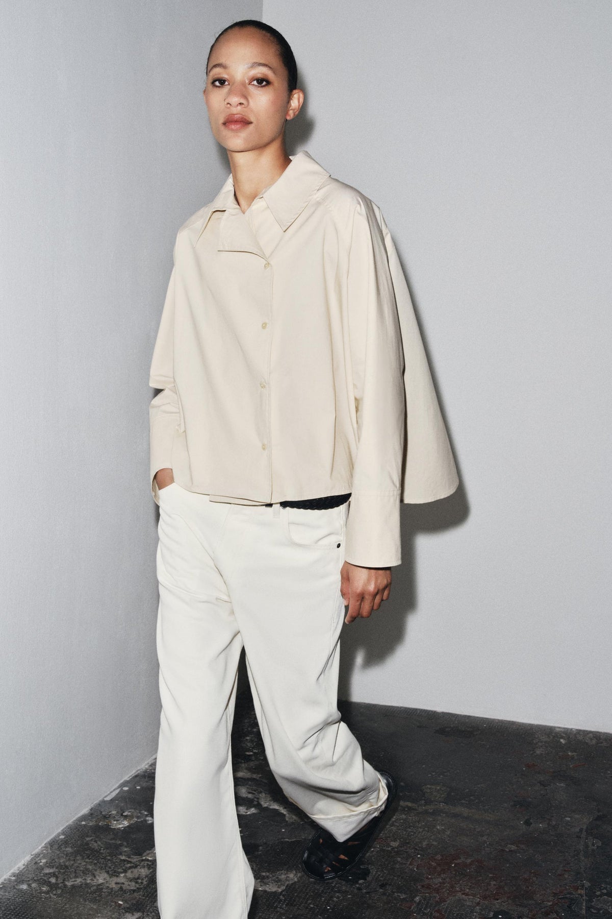 Oversize Pleated Fashion Shirt