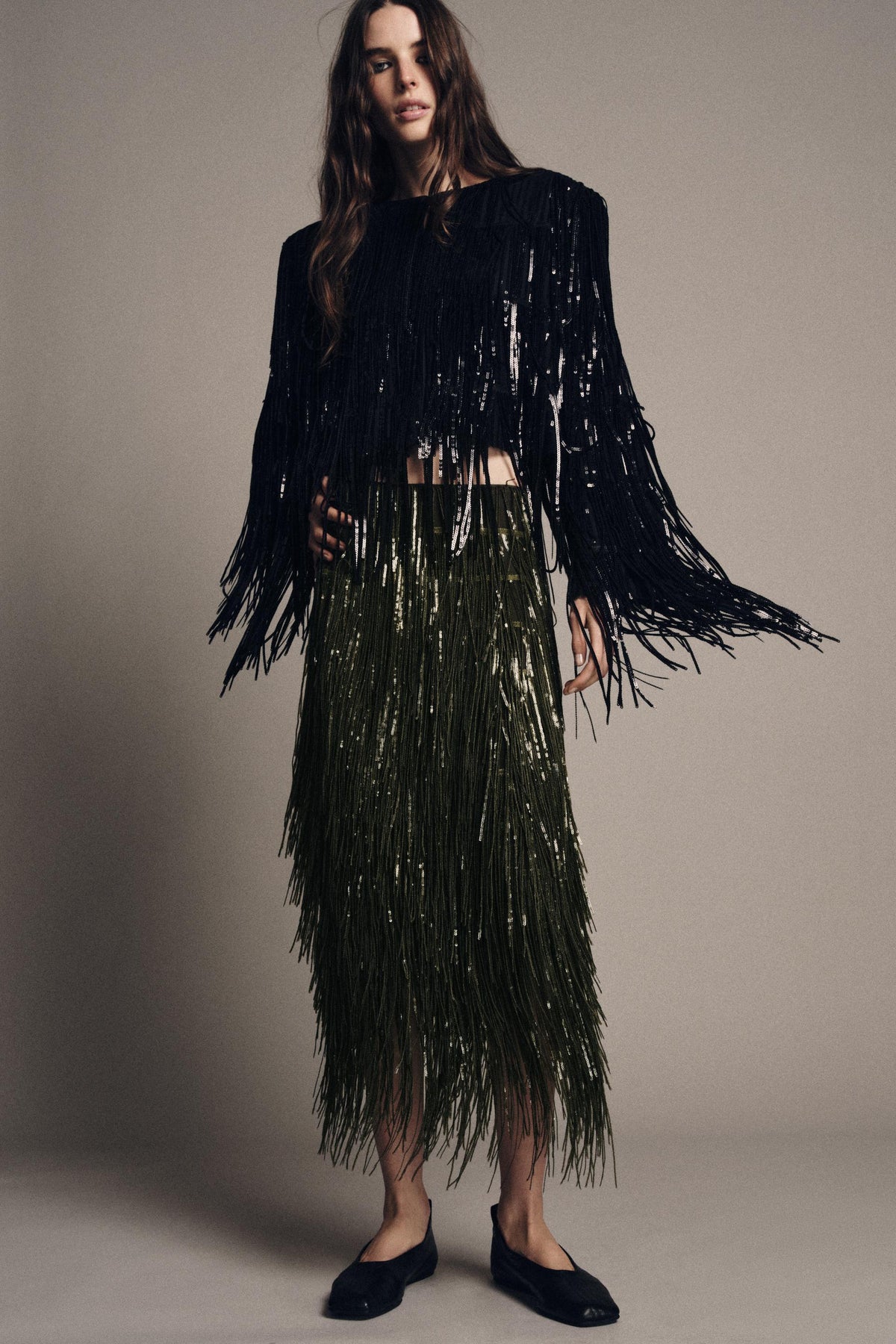 Sequin Fringe Fashion Skirt