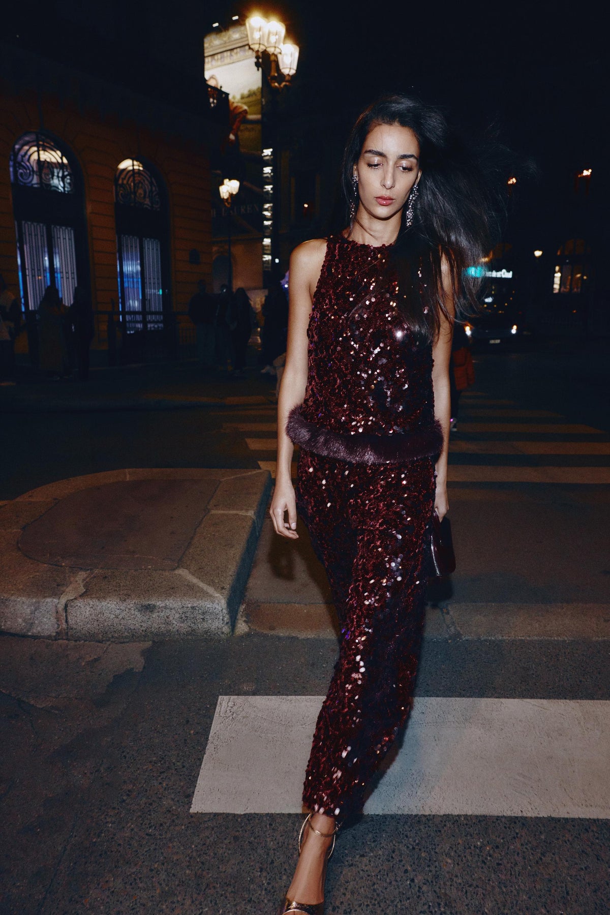 Paillettenbesetzte Fasshose