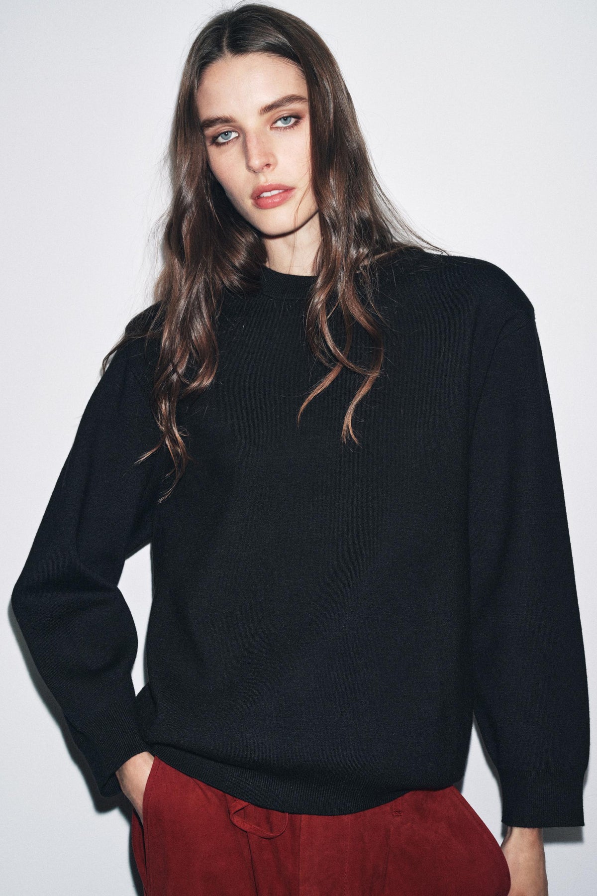 KNIT SWEATSHIRT WITH PADS