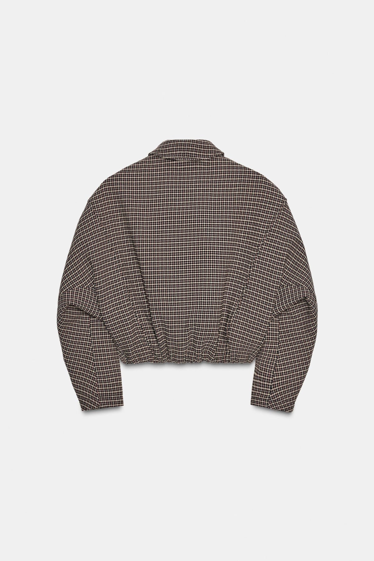 HOUNDSTOOTH QUILTED BOMBER JACKET - Image 2