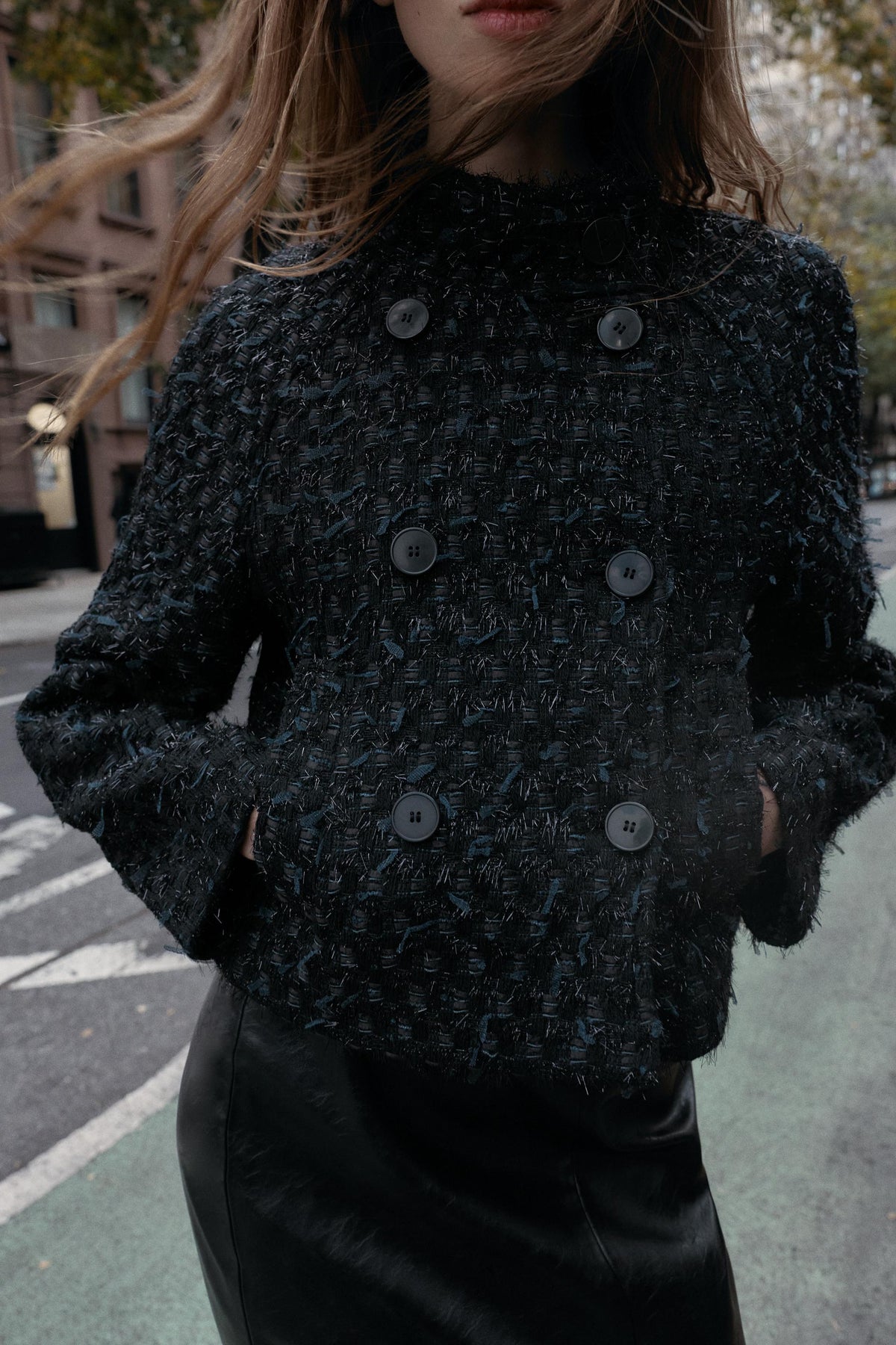 Strukturierte Crossover-Jacke