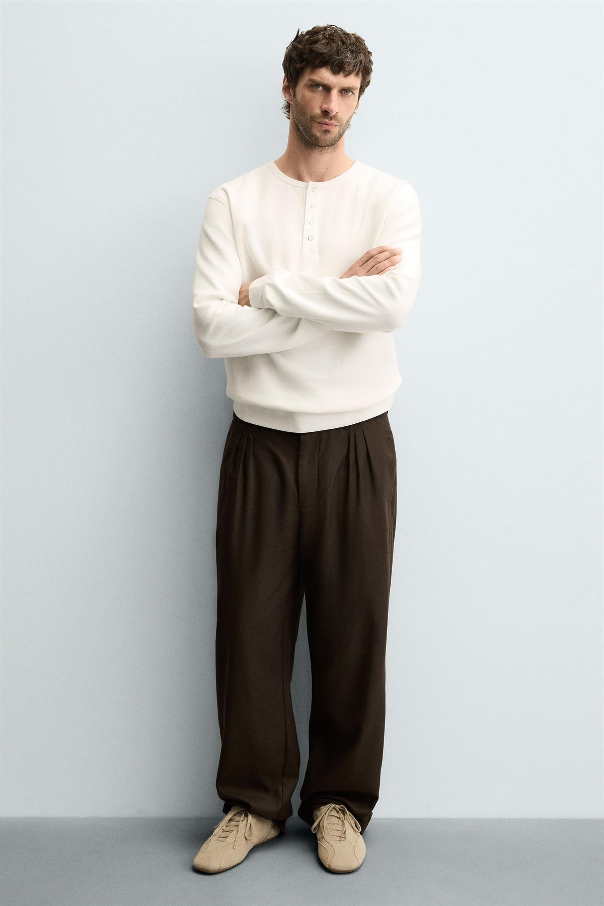 ULTRA-THIN SOLE LEATHER TRAINERS - Image 1