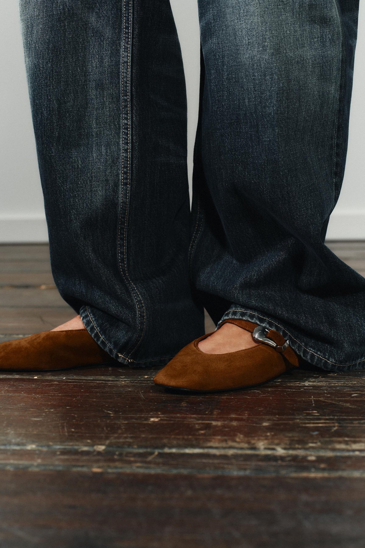 Wildleder-Ballerinas